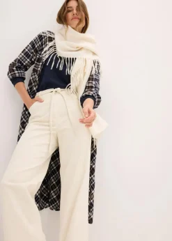 Damen bonprix Hosen|Bekleidung·Kleider|Weite Cordhose mit Bindegürtel