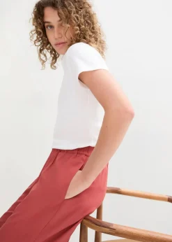 Damen bonprix Nachhaltigere Materialien|Hosen|Weite Culotte aus nachhaltiger Viskose