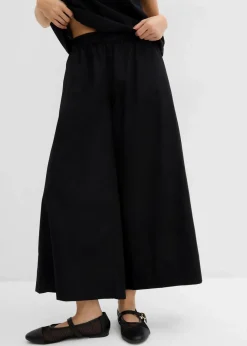 Damen bonprix Hosen|Zweiteiler & Sets|Weite Culotte aus reiner Baumwolle