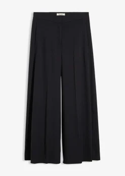 Damen bonprix Bekleidung·Kleider|Hosen|Weite fließende Hose mit Komfortbund