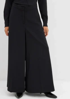 Damen bonprix Bekleidung·Kleider|Hosen|Weite fließende Hose mit Komfortbund