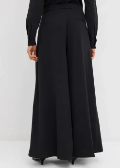 Damen bonprix Bekleidung·Kleider|Hosen|Weite fließende Hose mit Komfortbund