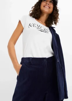 New Weite Hose aus Ripp-Samt Damen Bekleidung·Kleider|Hosen