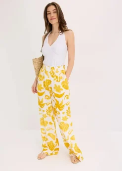 Damen bonprix Bekleidung·Kleider|Hosen|Weite Hose aus strukturierter Viskose