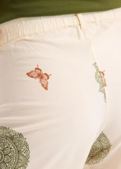 Damen bonprix Bekleidung·Kleider|Hosen|Weite Hose aus Viskose mit Bordürenprint