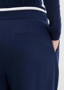 Damen bonprix Hosen|Bekleidung·Kleider|Weite Hose aus Viskose-Mix