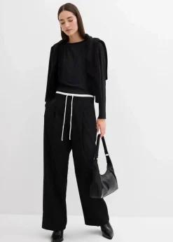 Weite Hose aus Viskose-Mix Damen Hosen|Bekleidung·Kleider