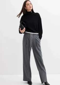 Outlet Weite Hose aus Viskose-Mix Damen Bekleidung·Kleider|Hosen