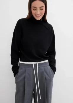 Outlet Weite Hose aus Viskose-Mix Damen Bekleidung·Kleider|Hosen