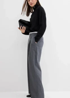 Outlet Weite Hose aus Viskose-Mix Damen Bekleidung·Kleider|Hosen