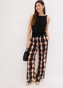 Sale weite Hose mit Batik-Print Damen Bekleidung·Kleider|Zweiteiler & Sets