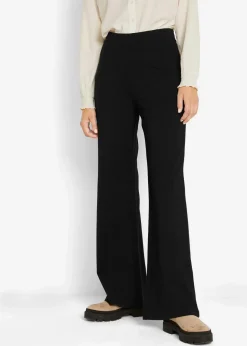 Damen bonprix Bekleidung·Kleider|Hosen|Weite Hose mit Gummibund aus Viskosemix