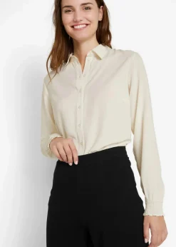 Damen bonprix Bekleidung·Kleider|Hosen|Weite Hose mit Gummibund aus Viskosemix