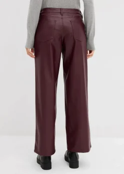 New Weite Lederimitat-Hose Damen Bekleidung·Kleider|Hosen