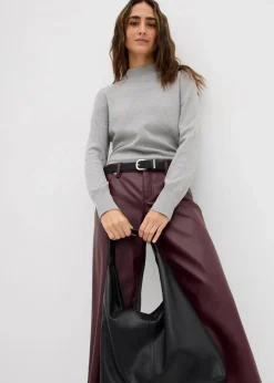New Weite Lederimitat-Hose Damen Bekleidung·Kleider|Hosen