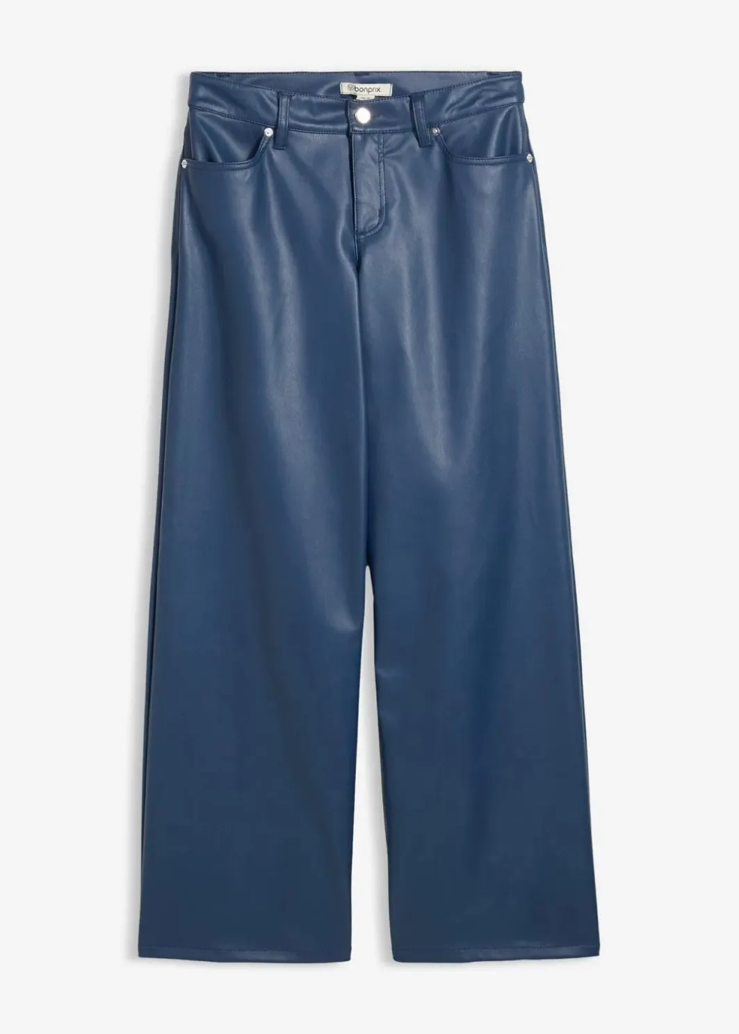 Damen bonprix Nachhaltigere Materialien|Hosen|Weite Lederimitat-Hose