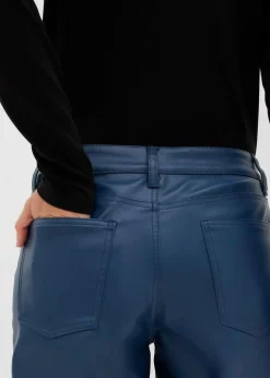 Damen bonprix Nachhaltigere Materialien|Hosen|Weite Lederimitat-Hose