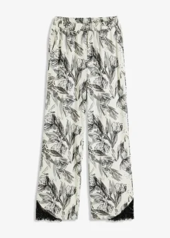Damen bonprix Wäsche·Nachtwäsche|Nachhaltigere Materialien|Weite Pyjamahose aus softem Viskose-Mix