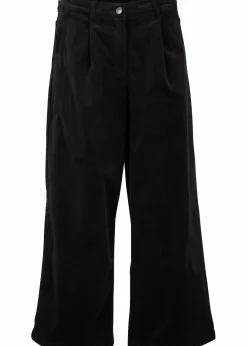 Discount Weite Stretchcord-Culotte mit High-Waist-Bequembund, 7/8-Länge Damen Hosen|Bekleidung·Kleider