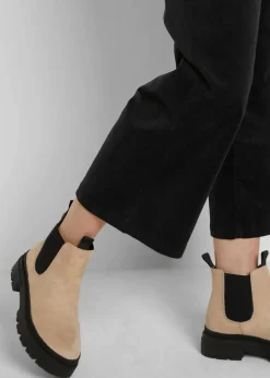 Discount Weite Stretchcord-Culotte mit High-Waist-Bequembund, 7/8-Länge Damen Hosen|Bekleidung·Kleider