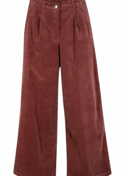 Sale Weite Stretchcord-Culotte mit High-Waist-Bequembund, 7/8-Länge Damen Hosen|Bekleidung·Kleider