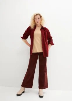 Sale Weite Stretch-Cordhose, High-Waist Damen Bekleidung·Kleider|Hosen