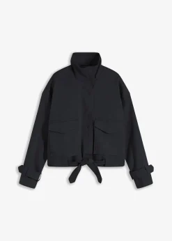 New Weite Twill-Jacke mit aufgesetzten Taschen Damen Nachhaltigere Materialien|Jacken & Mäntel