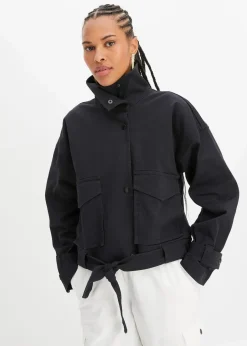 New Weite Twill-Jacke mit aufgesetzten Taschen Damen Nachhaltigere Materialien|Jacken & Mäntel