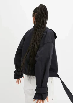 New Weite Twill-Jacke mit aufgesetzten Taschen Damen Nachhaltigere Materialien|Jacken & Mäntel