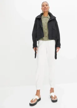 New Weite Twill-Jacke mit aufgesetzten Taschen Damen Nachhaltigere Materialien|Jacken & Mäntel