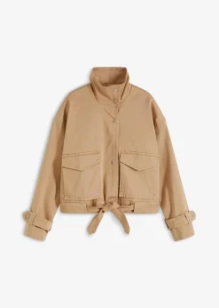 New Weite Twill-Jacke mit aufgesetzten Taschen Damen Bekleidung·Hosen|Jacken & Mäntel