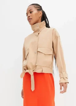 New Weite Twill-Jacke mit aufgesetzten Taschen Damen Bekleidung·Hosen|Jacken & Mäntel