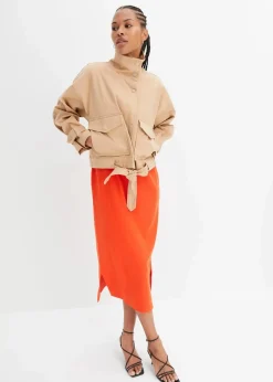 New Weite Twill-Jacke mit aufgesetzten Taschen Damen Bekleidung·Hosen|Jacken & Mäntel