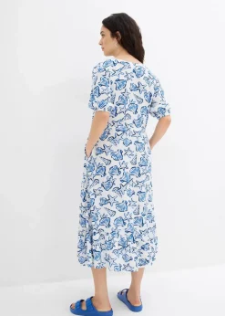 Outlet Weites Kleid aus Viskosecrincle Damen Bekleidung·Pullover & Strickjacken|Kleider
