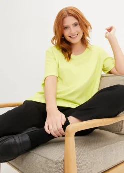Damen bonprix Shirts & Tops|Weites T-Shirt aus Bio-Baumwolle