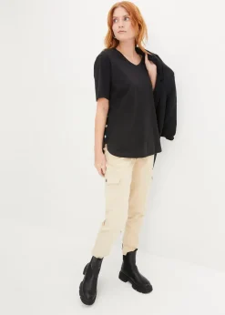 Damen bonprix Shirts & Tops|Weites T-Shirt aus Bio-Baumwolle