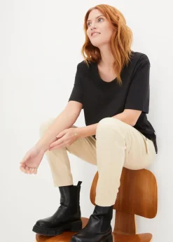 Damen bonprix Shirts & Tops|Weites T-Shirt aus Bio-Baumwolle