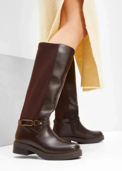 Damen bonprix Stiefel|Schuhe & Accessoires In Spezialgrößen·Elastischer Schaft|Weitschaftstiefel