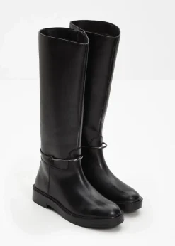 Damen bonprix Stiefel|Premium|Weitschaftstiefel aus Leder