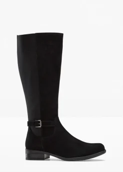 Outlet Weitschaftstiefel aus Leder Damen Stiefel|Schuhe & Accessoires In Spezialgrößen·Elastischer Schaft