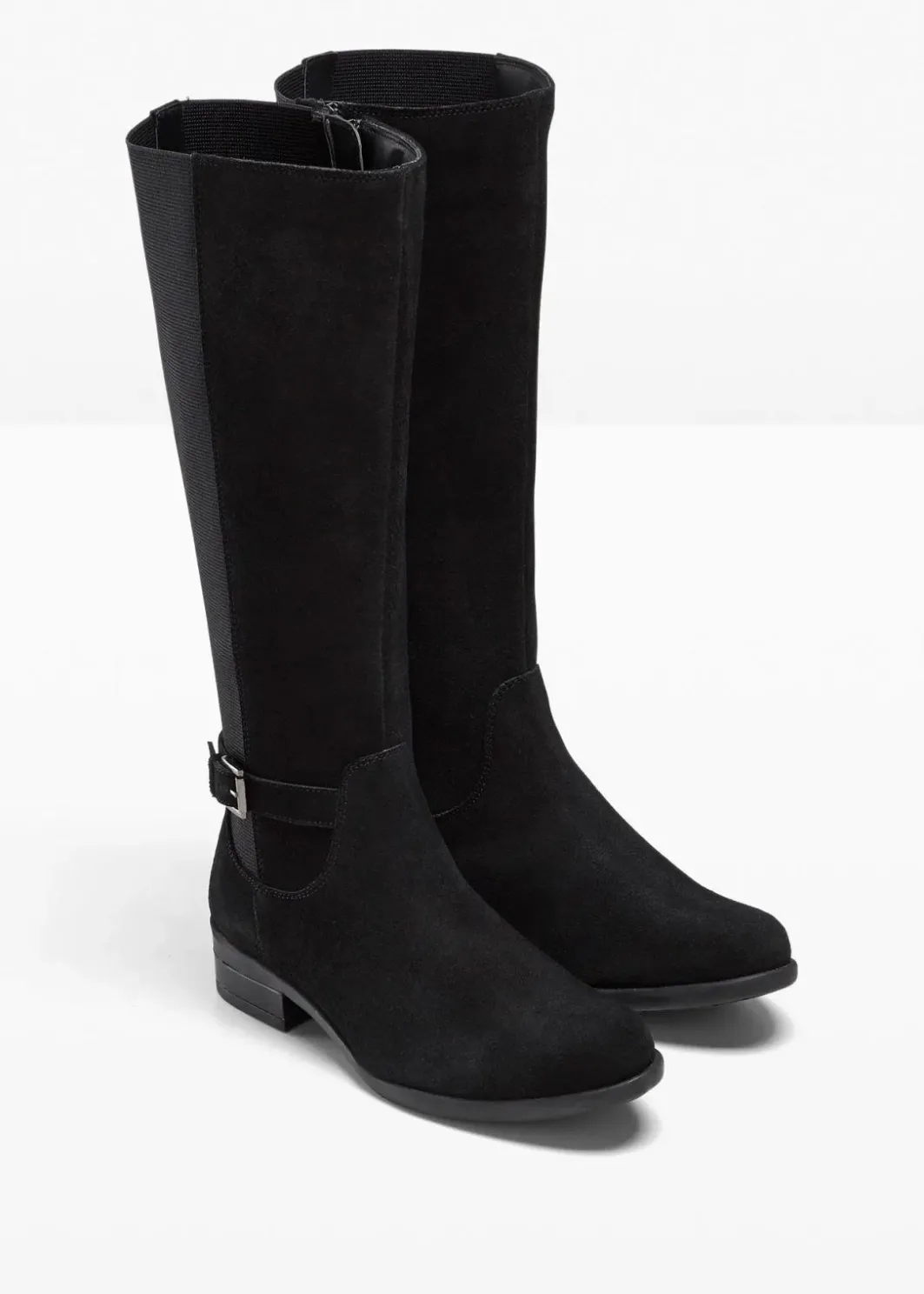Outlet Weitschaftstiefel aus Leder Damen Stiefel|Schuhe & Accessoires In Spezialgrößen·Elastischer Schaft