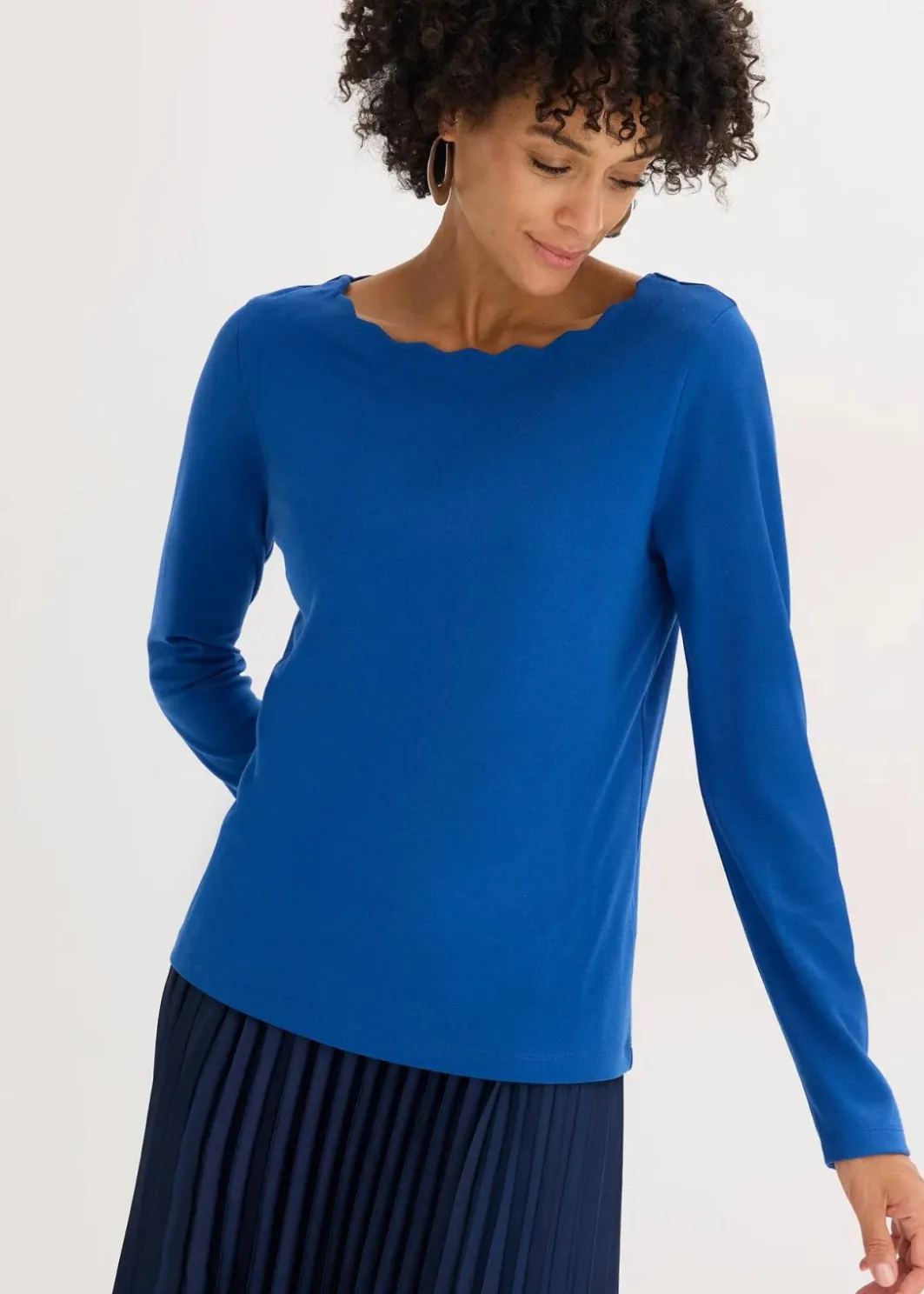 Best Wellenkanten Shirt aus Punto di Roma Damen Shirts & Tops