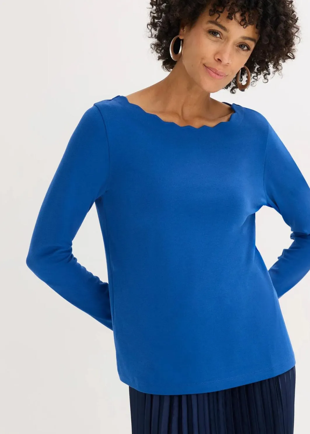 Best Wellenkanten Shirt aus Punto di Roma Damen Shirts & Tops