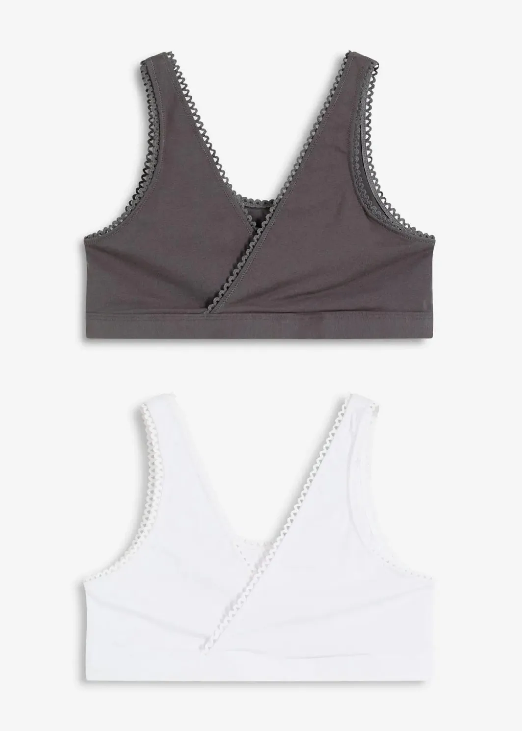 Damen bonprix Nachhaltigere Materialien|Basics|Wende-Bustier mit softer Bio-Baumwolle (2er Pack)