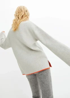 Damen bonprix Pullover & Strickjacken|Strickmode|Wende-Pullover aus Feinstrick