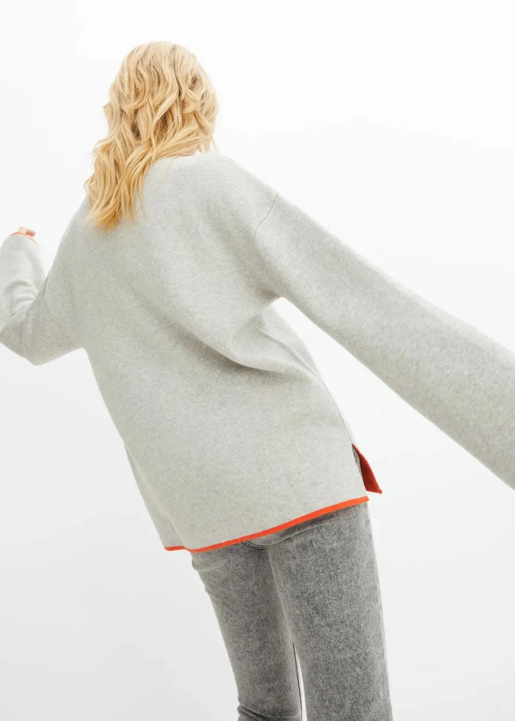 Damen bonprix Pullover & Strickjacken|Strickmode|Wende-Pullover aus Feinstrick