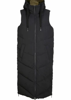 Damen bonprix Bekleidung·Hosen|Jacken & Mäntel|Wende-Steppweste aus recyceltem Polyester mit Kapuze