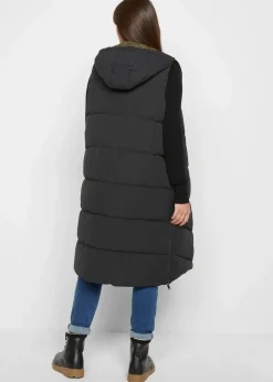 Damen bonprix Bekleidung·Hosen|Jacken & Mäntel|Wende-Steppweste aus recyceltem Polyester mit Kapuze