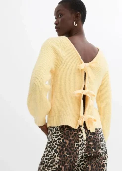 Damen bonprix Bekleidung·Umstandsmode|Strickmode|Wendestrickjacke mit Schleifen