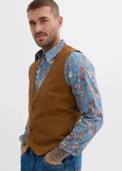 Herren bonprix Große Größen|Jacken & Mäntel|Weste aus Baumwollcanvas